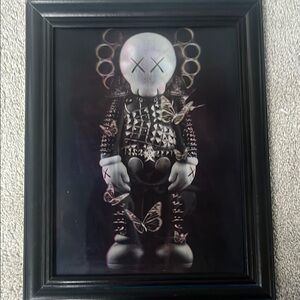 Framed Art with Unique Character and Butterflies